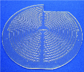 Microfluidic glass wafer